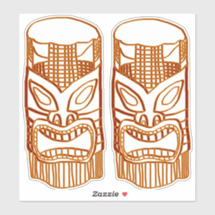 Sticker Sculpture Thunder_Cove en Tiki d'or