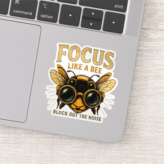 Sticker Se concentrer comme une abeille | Drôle d'abeille  (Détail)
