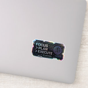 Sticker Se concentrer Planifier Exécuter Sans Excuses Mo