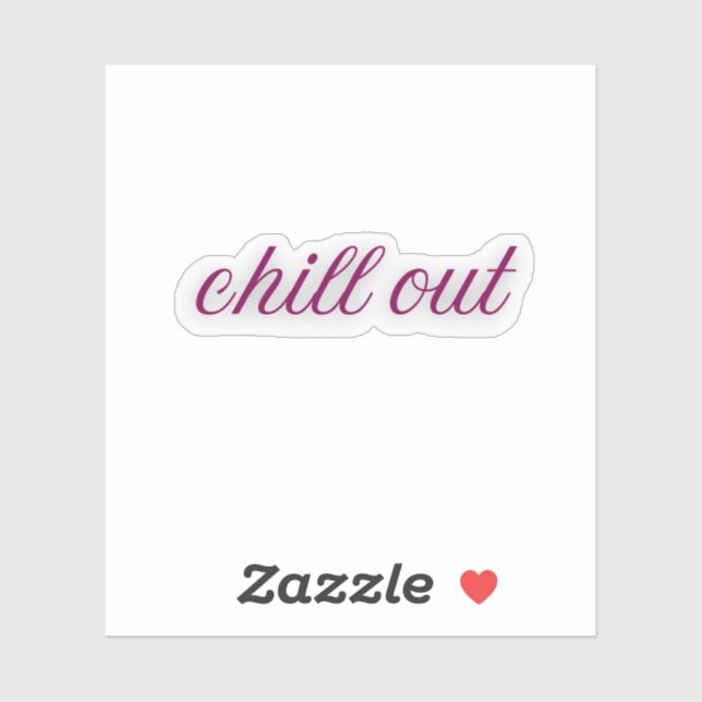 Sticker Se détendre | Drôle Relax Violet Cursive (Feuille)