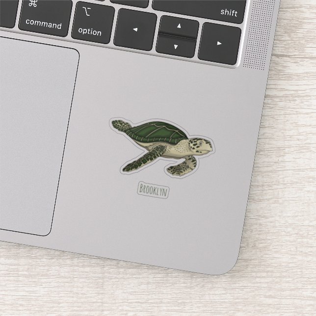 Sticker Sea turtle cartoon (Détail)