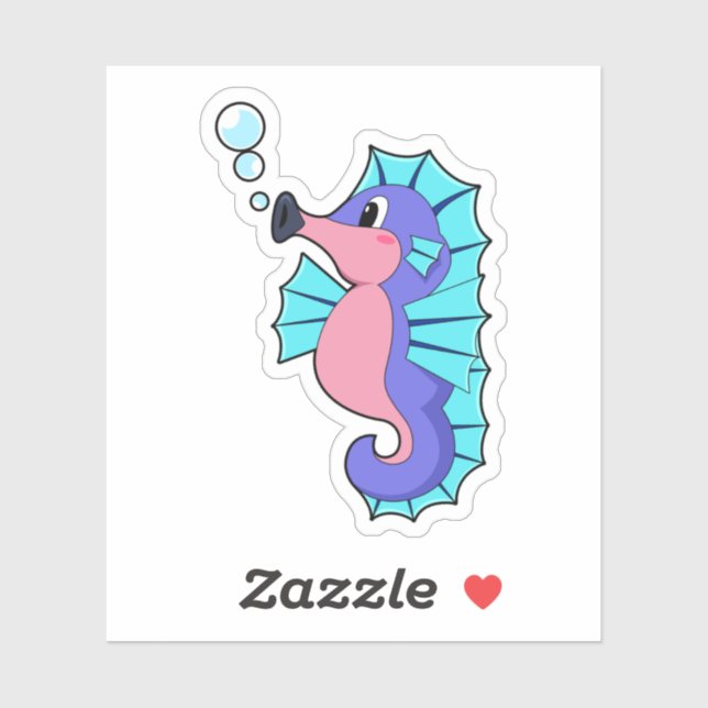 Sticker Seahorse (Feuille)