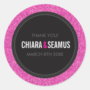 STICKER SEAL moderne simple rose chaud parties sci