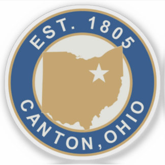 Sticker Seal of Canton, Ohio, USA