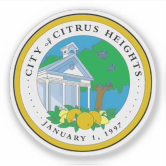 Sticker Seal of Citrus Heights, California, USA