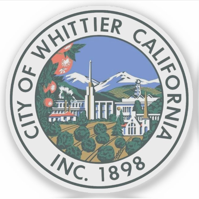 Sticker Seal of Whittier, California, USA (Devant)