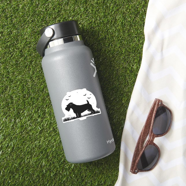 Sticker Sealyham Terrier Dog � Halloween Moon Silhouette O (HydroFlask Insitu)