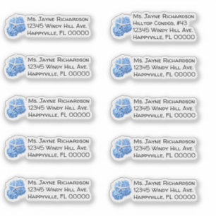 Sticker Seaside Garden Mariage Adresse postale individuell