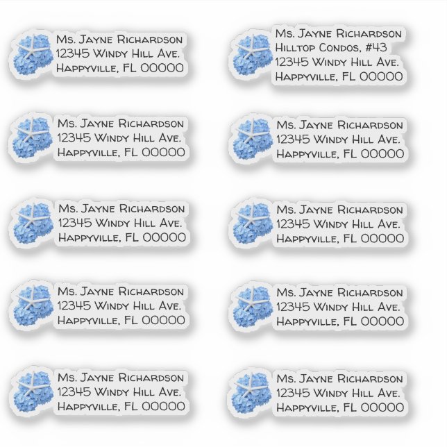 Sticker Seaside Garden Mariage Adresse postale individuell (Devant)