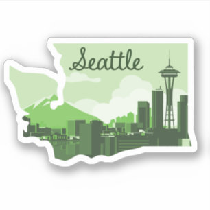 Sticker Seattle Green