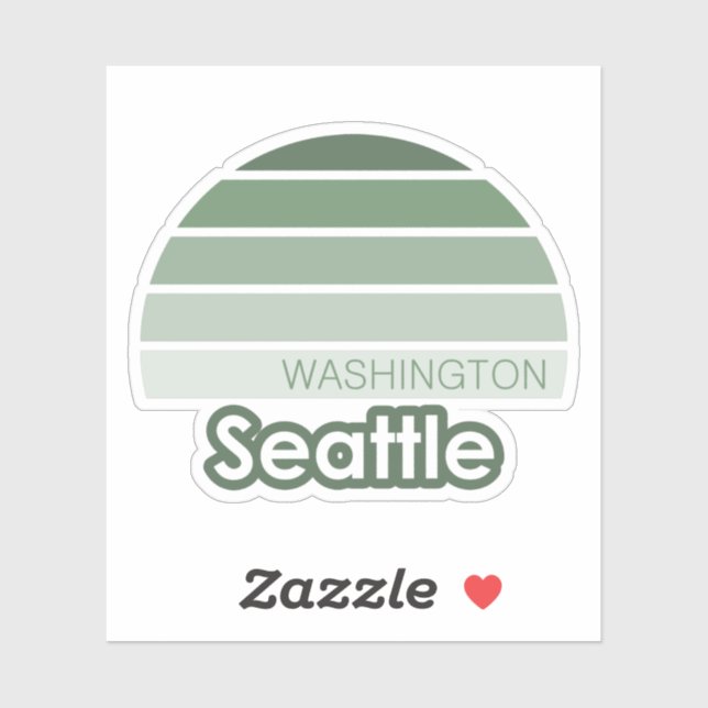 Sticker Seattle Washington (Feuille)