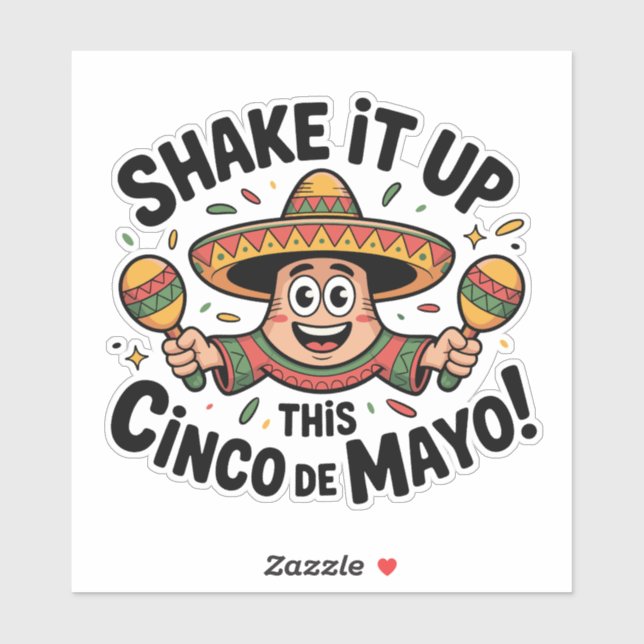 Sticker Secouez-Le Ce Cinco De Mayo ! (Feuille)