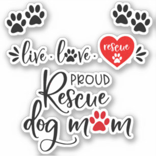 Sticker Secourt de chien Pack 2 Quatre individus