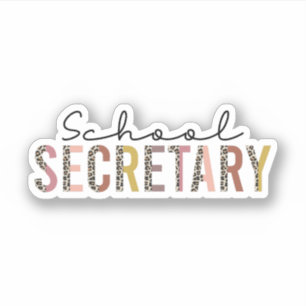 Sticker Secrétaire de l'école Cadeau, Secrétaire Jour de l