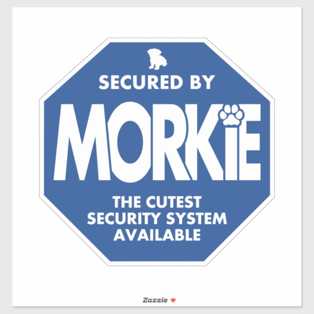 Sticker Sécurisé par Morkie (Feuille)