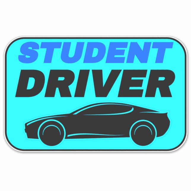 Sticker Sécurité automobile pour le conducteur d'un élève  (Devant)