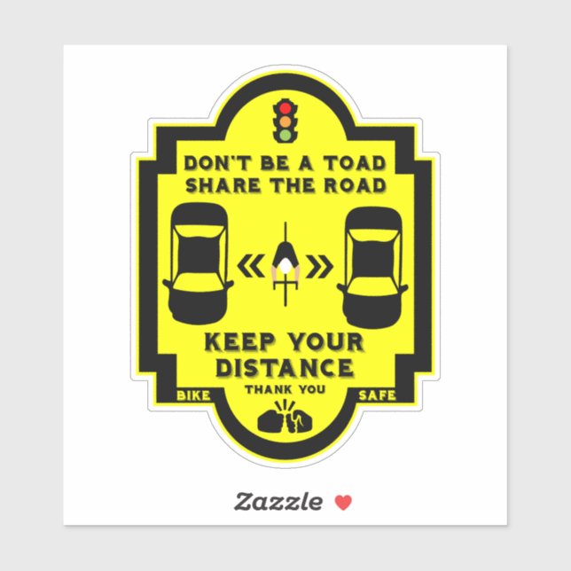 Sticker Sécurité routière à bicyclette (Feuille)