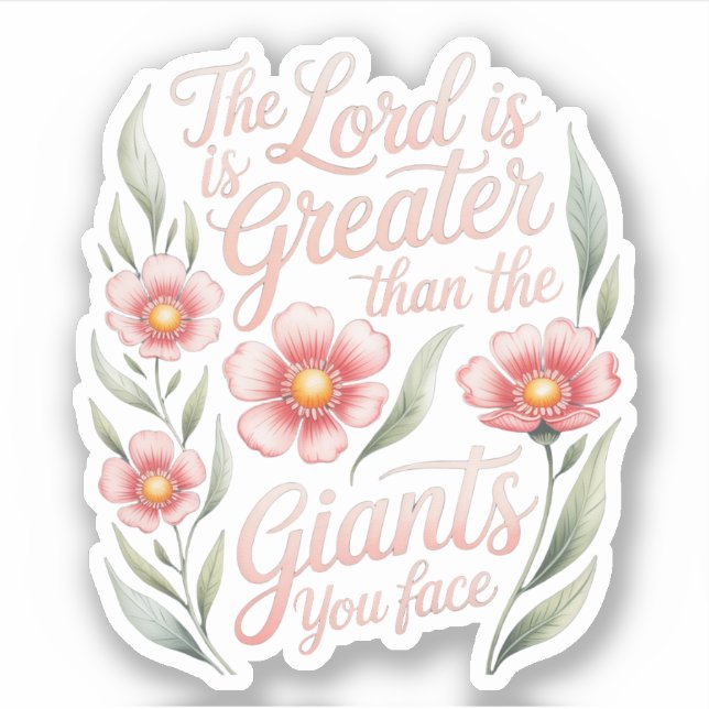 Sticker Seigneur Plus Grand Que Les Géants Que Vous Affron (Devant)