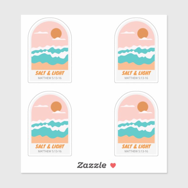 Sticker Sel Et Lumière Chrétiennes (Feuille)