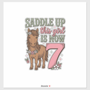 Sticker Sellez Cette Fille A Maintenant 7 Ans T-shirt Anni