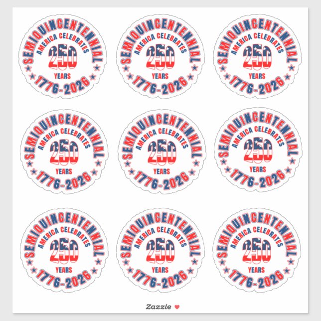 Sticker Semiquincentenaire Patriotc 1776-2026 Multi (Feuille)