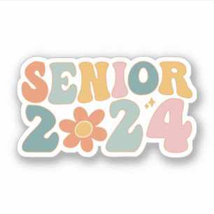 Sticker Senior 2024 Super Retro Class of 2024 Graduation
