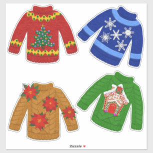 Sticker Sens Look Christmas Tackers Sweaters mignonnes