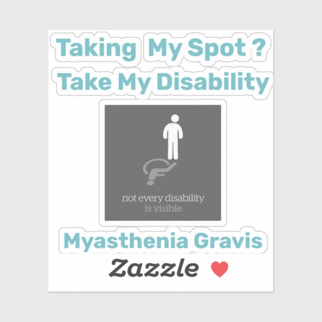Sticker Sensibilisation à Myasthenia Gravis (Feuille)