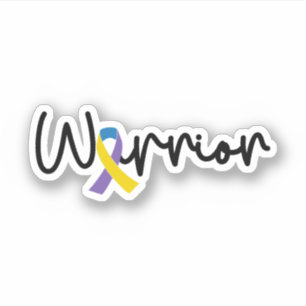 Sticker Sensibilisation au cancer de la vessie, Guerrier d