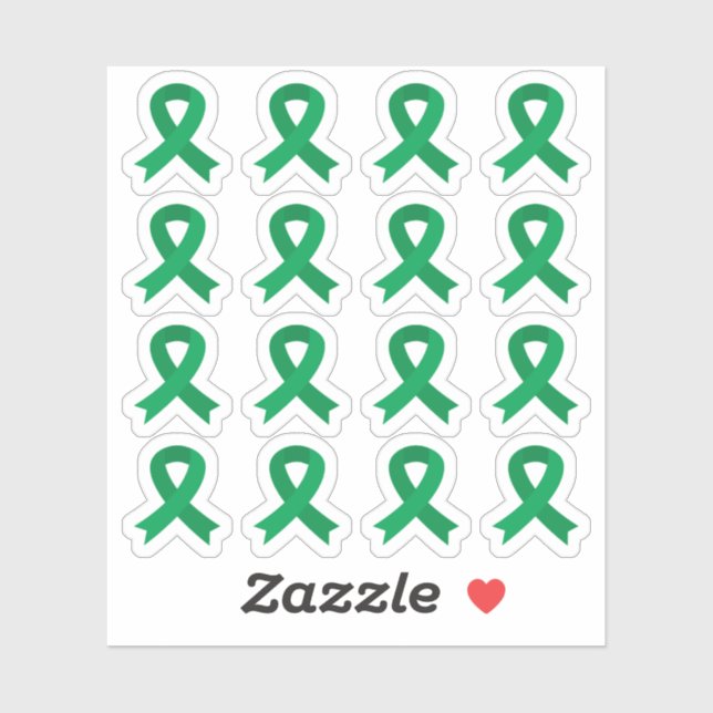 Sticker Sensibilisation au cancer du foie Cancer de l'oeil (Feuille)