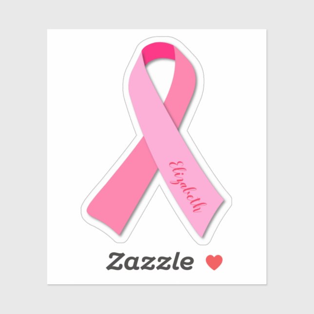 Sticker Sensibilisation au cancer du sein Ruban rose (Feuille)