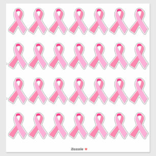Sticker Sensibilisation au cancer du sein Ruban rose X 28