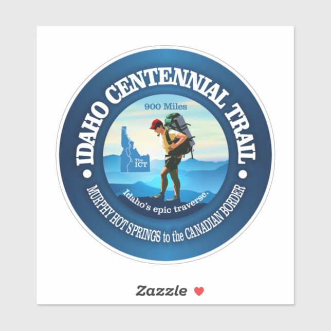 Sticker Sentier du centenaire de l'Idaho (C) (Feuille)