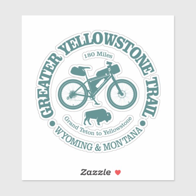Sticker Sentier du Grand Yellowstone (cyclisme) (Feuille)