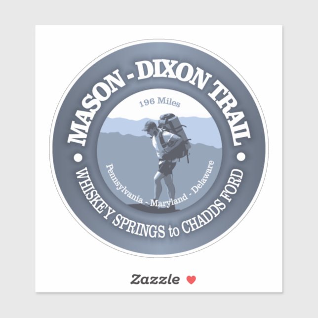 Sticker Sentier Mason-Dixson (BG) (Feuille)