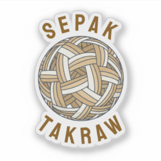 Sticker Sepak Takraw Woven Ball