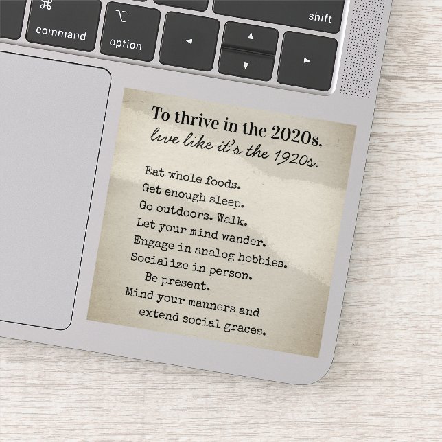 Sticker S'épanouir dans les années 2020 Conseil Vinyle (Détail)