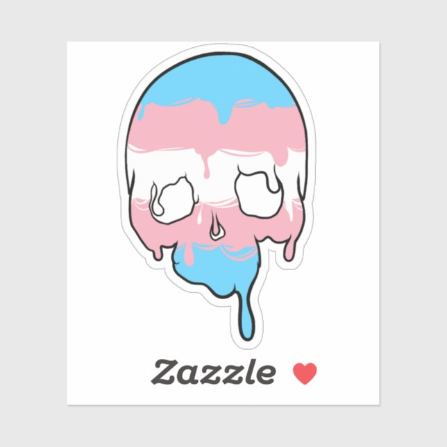 Sticker Séquille de dérive de la queue trans (Feuille)