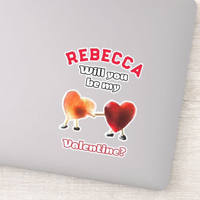 Sticker Seras-tu ma Saint-Valentin ? (Détail)