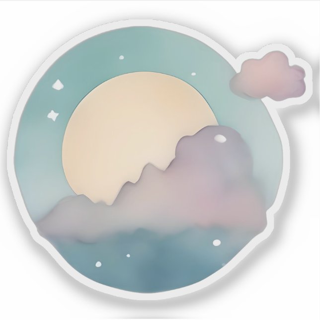 Sticker Serene Moonlit Dreamscape (Devant)