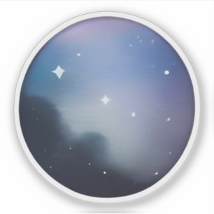 Sticker Sérénité Stellaire : Nuit Étoilée Abstraite