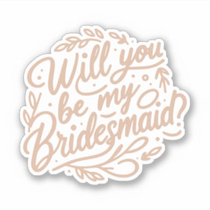 Sticker Serez-Vous Ma Femme D'Accueil ? Élégant rose de fe