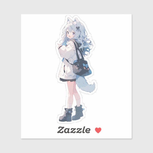 Sticker Série Anime Girl (Feuille)
