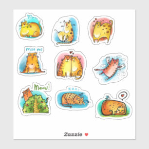 Sticker Série de chevalets de chats sauvages n° 1