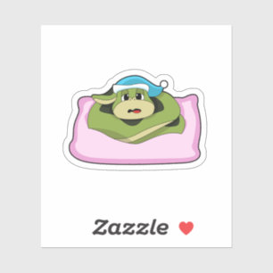 Sticker Serpent au coucher avec casquette