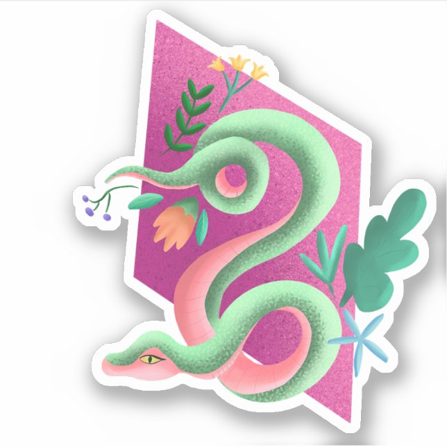 Sticker Serpent coloré (Devant)