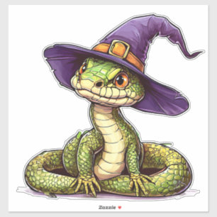 Sticker Serpent de dessin animé adorable