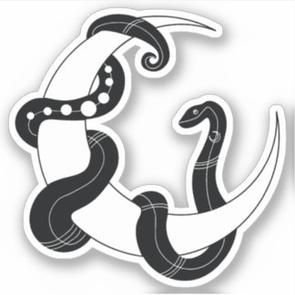 Sticker Serpent de lune