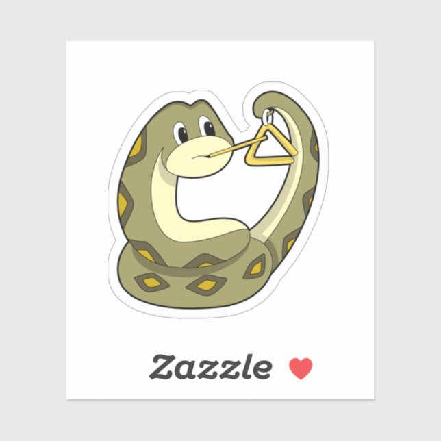 Sticker Serpent en musique avec Triangle.PNG (Feuille)