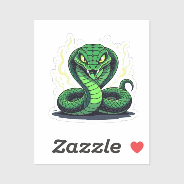 Sticker Serpent Venimeux – Danger et Précision (Feuille)